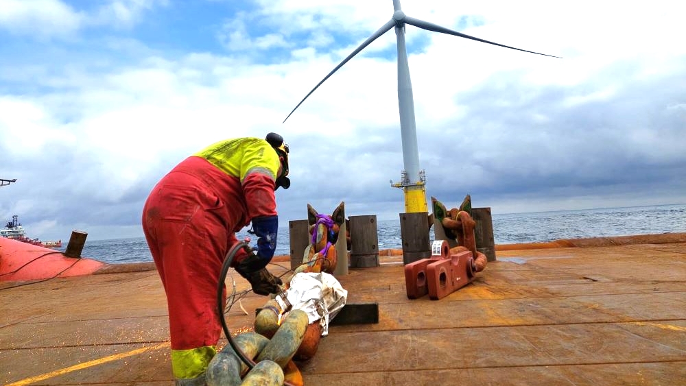 How can you improve the safety of your marine operation crew when installing an offshore wind turbine?